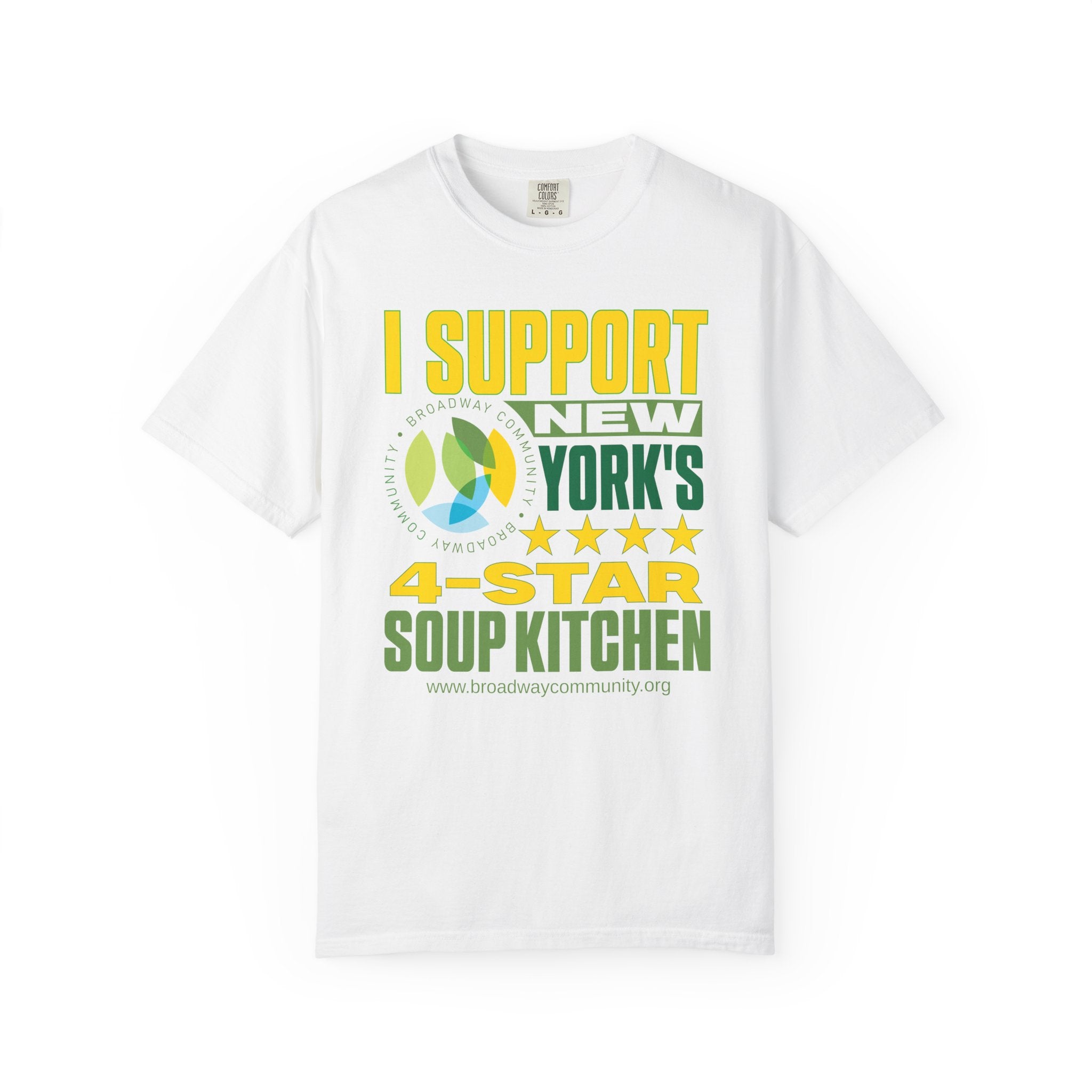 4-Star Soup Kitchen White T-Shirt - Broadway Community Collection